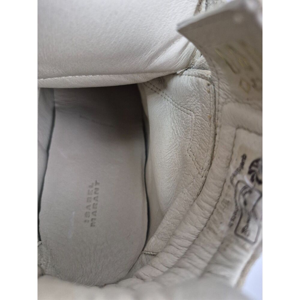 Isabel Marant Women's Beige Suede Balskee Hidden Wedge High Top Sneaker Size 41 - Picture 7 of 7